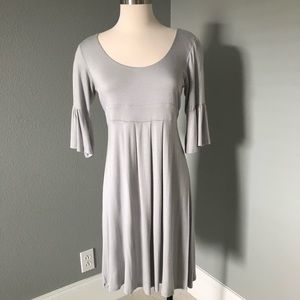 Tammy Mars Bell Sleeves Empire Waist Dress with Ties